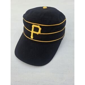 Vtg Pittsburgh Pirates Pillbox Youth Hat BWM Global Trib Total Media Strapback